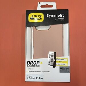 Otterbox Symmetry Series Cactus Leather Material iPhone 16 Pro- Ballet‎ Blush